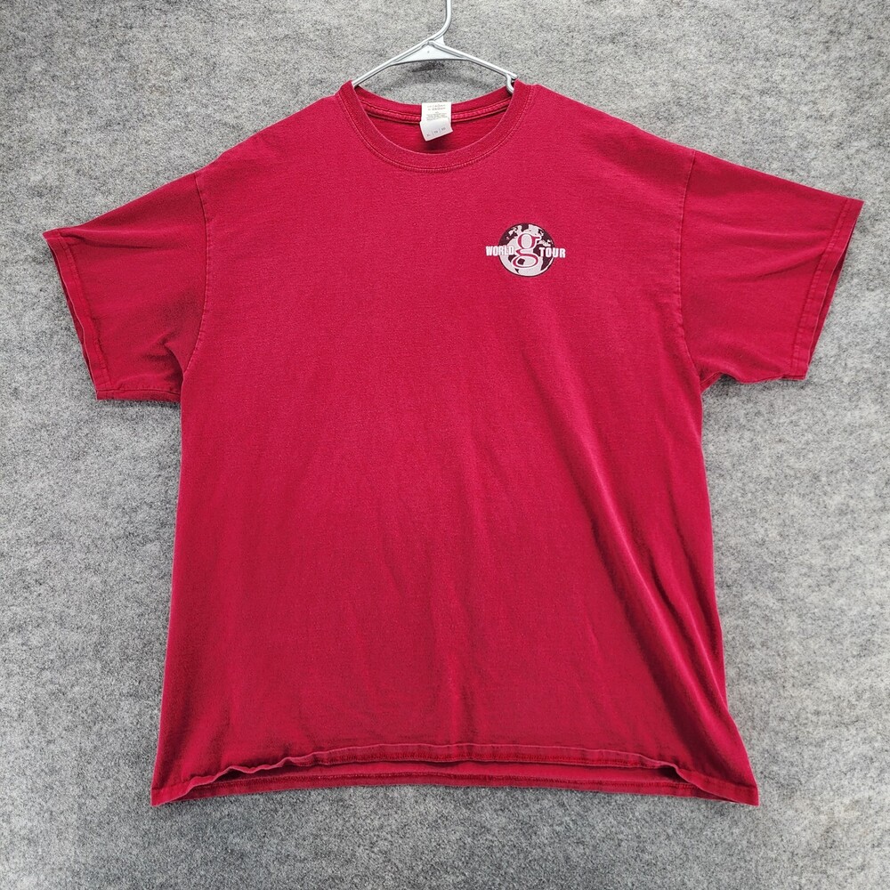 2015 Garth Brooks World Tour Shirt Mens Extra Large Short Sleeve Red
